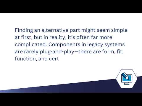 How hard can it be to find an alternative part