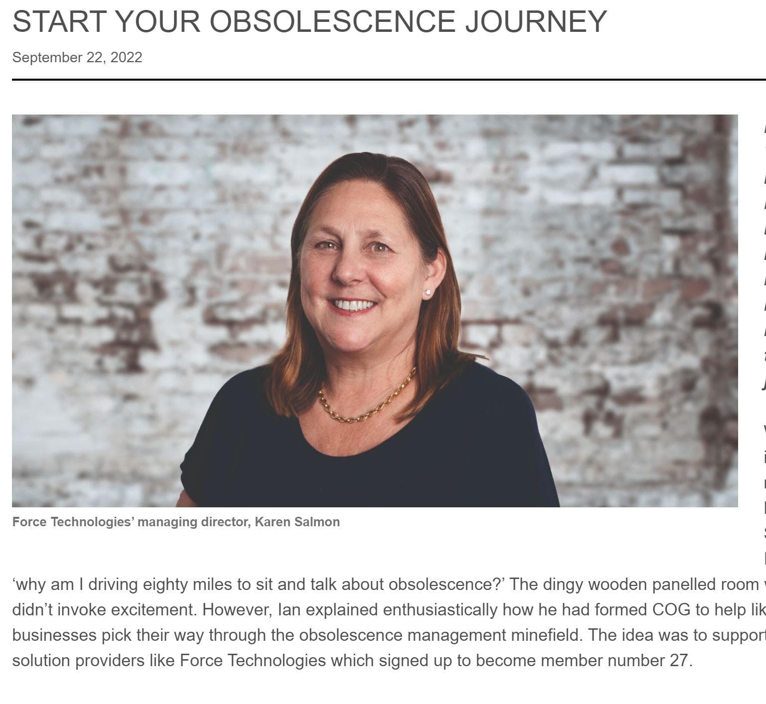 Electronics Sourcing News – Featured Article on Obsolescence